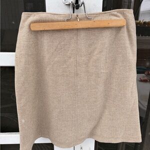 Classic Tan Women's Wool Mini Skirt